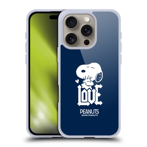 Peanuts Rock Tees Snoopy Woodstock Love Soft Gel Case for Apple iPhone 16 Pro & MagSafe