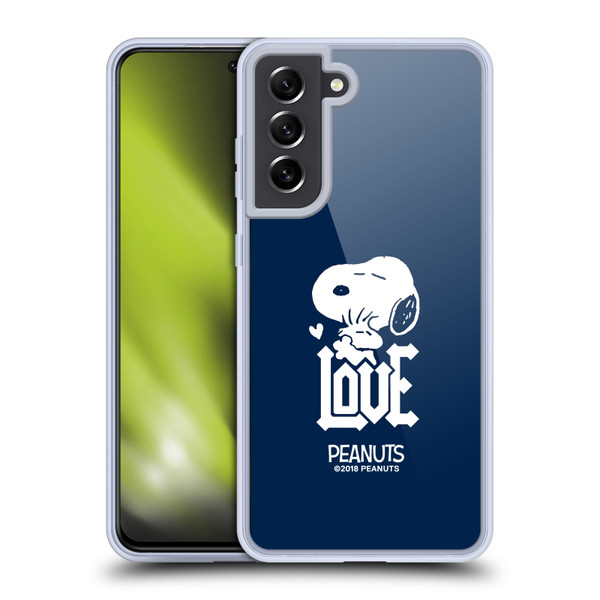 Peanuts Rock Tees Snoopy Woodstock Love Soft Gel Case for Samsung Galaxy S21 FE 5G