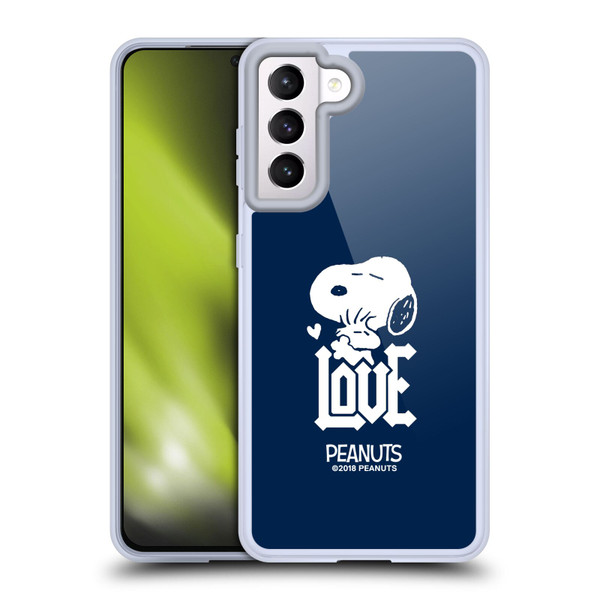 Peanuts Rock Tees Snoopy Woodstock Love Soft Gel Case for Samsung Galaxy S21 5G