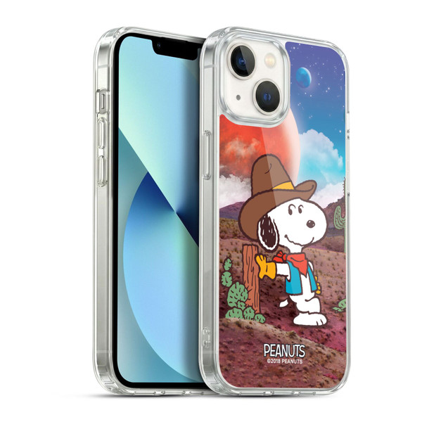 Peanuts Snoopy Space Cowboy Nebula Ranger Soft Gel Case for Apple iPhone 13