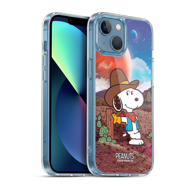 Peanuts Snoopy Space Cowboy Nebula Ranger Soft Gel Case for Apple iPhone 13 Mini & MagSafe