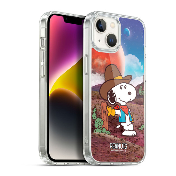 Peanuts Snoopy Space Cowboy Nebula Ranger Soft Gel Case for Apple iPhone 14
