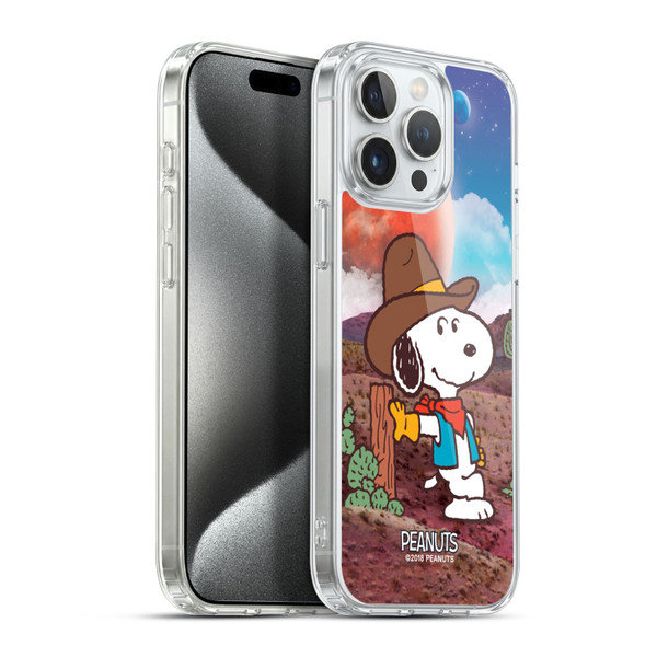 Peanuts Snoopy Space Cowboy Nebula Ranger Soft Gel Case for Apple iPhone 15 Pro Max & MagSafe