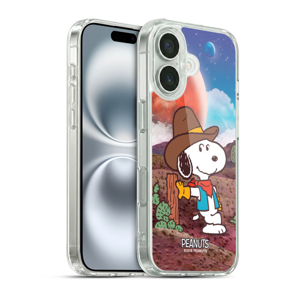 Peanuts Snoopy Space Cowboy Nebula Ranger Soft Gel Case for Apple iPhone 16 & MagSafe