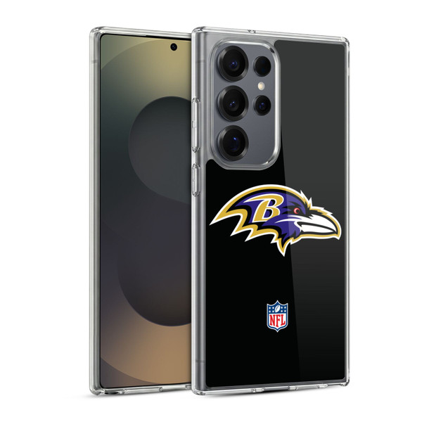 NFL Baltimore Ravens Logo Plain Soft Gel Case for Samsung Galaxy S25 Ultra & MagSafe