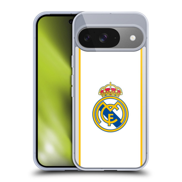 Real Madrid CF Badge White Soft Gel Case for Google Pixel 9 / Pixel 9 Pro