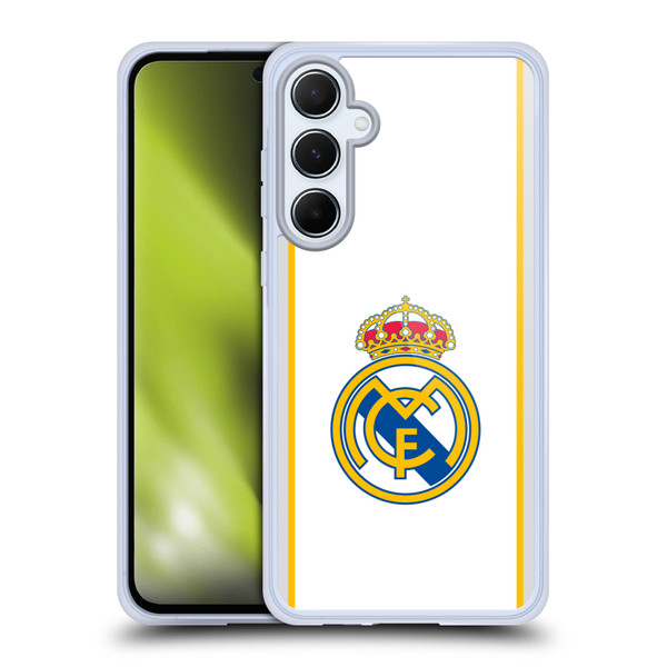 Real Madrid CF Badge White Soft Gel Case for Samsung Galaxy A55 5G