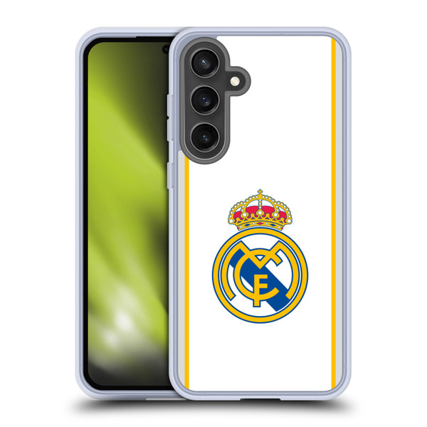 Real Madrid CF Badge White Soft Gel Case for Samsung Galaxy S24 FE & MagSafe