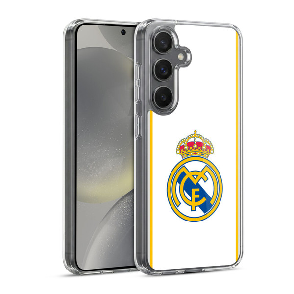 Real Madrid CF Badge White Soft Gel Case for Samsung Galaxy S24 5G & MagSafe
