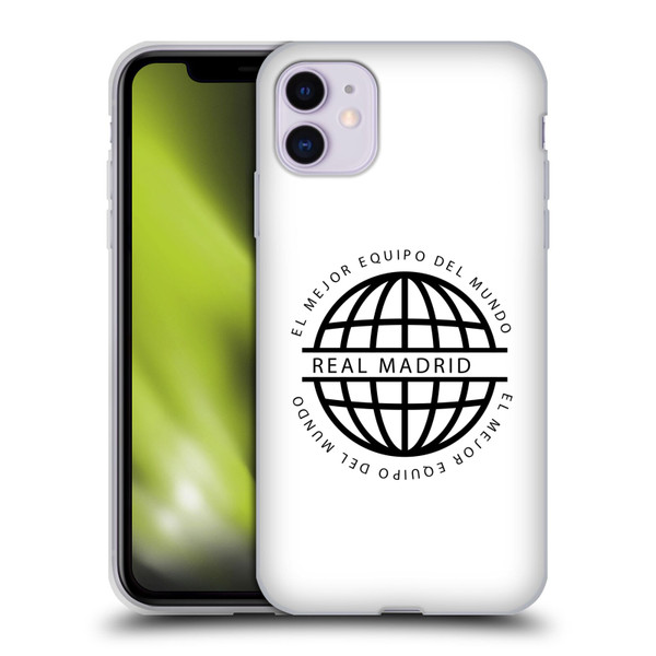 Real Madrid CF Legend Black Logo Soft Gel Case for Apple iPhone 11