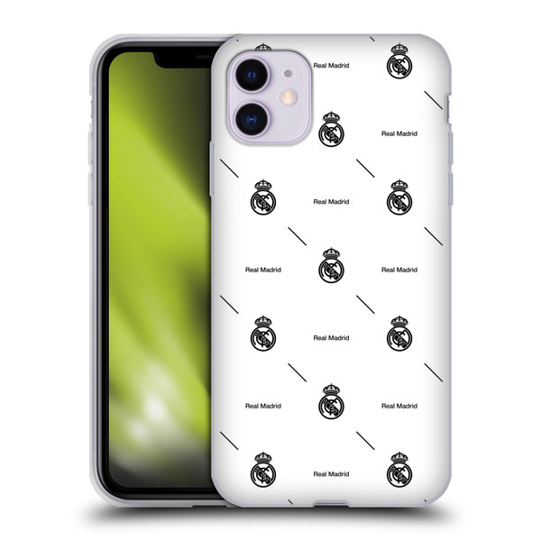 Real Madrid CF Legend Black Logo Pattern Soft Gel Case for Apple iPhone 11