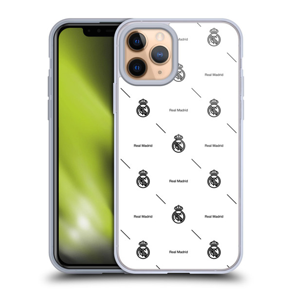 Real Madrid CF Legend Black Logo Pattern Soft Gel Case for Apple iPhone 11 Pro
