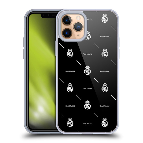 Real Madrid CF Legend White Logo Pattern Soft Gel Case for Apple iPhone 11 Pro