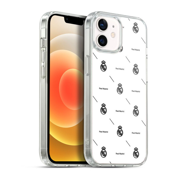 Real Madrid CF Legend Black Logo Pattern Soft Gel Case for Apple iPhone 12 / iPhone 12 Pro & MagSafe
