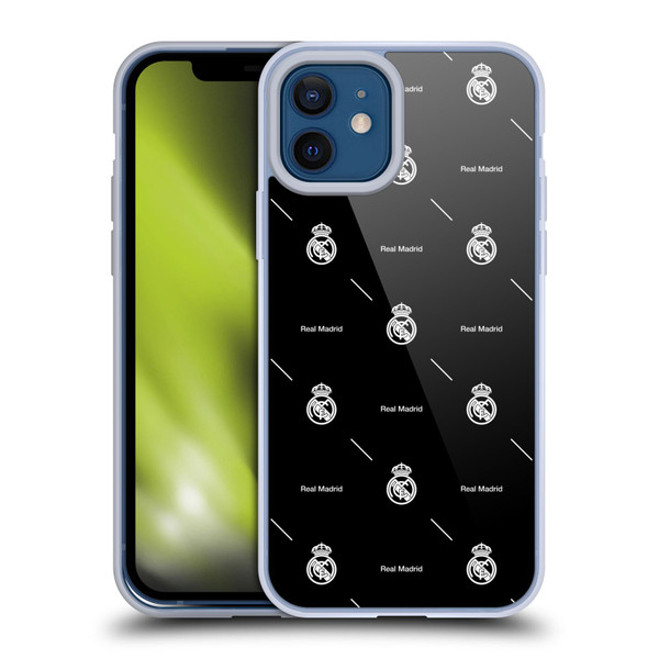 Real Madrid CF Legend White Logo Pattern Soft Gel Case for Apple iPhone 12 / iPhone 12 Pro