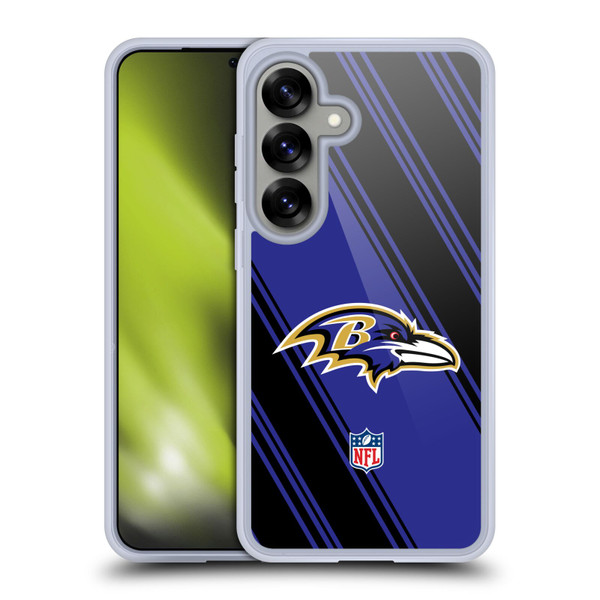 NFL Baltimore Ravens Artwork Stripes Soft Gel Case for Samsung Galaxy S25