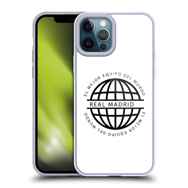 Real Madrid CF Legend Black Logo Soft Gel Case for Apple iPhone 12 Pro Max