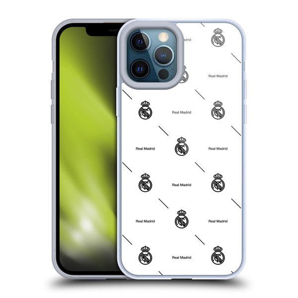 Real Madrid CF Legend Black Logo Pattern Soft Gel Case for Apple iPhone 12 Pro Max