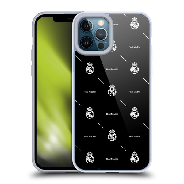 Real Madrid CF Legend White Logo Pattern Soft Gel Case for Apple iPhone 12 Pro Max