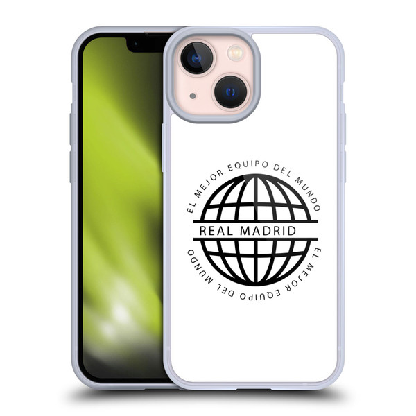 Real Madrid CF Legend Black Logo Soft Gel Case for Apple iPhone 13 Mini