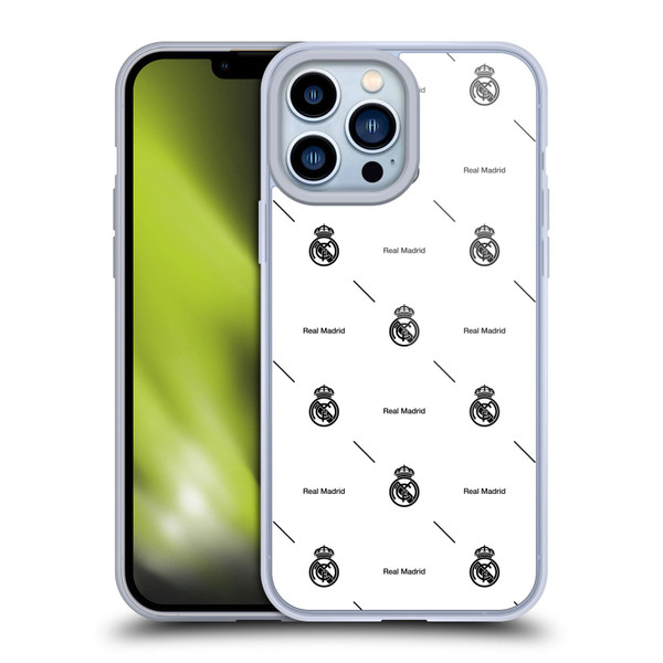 Real Madrid CF Legend Black Logo Pattern Soft Gel Case for Apple iPhone 13 Pro Max
