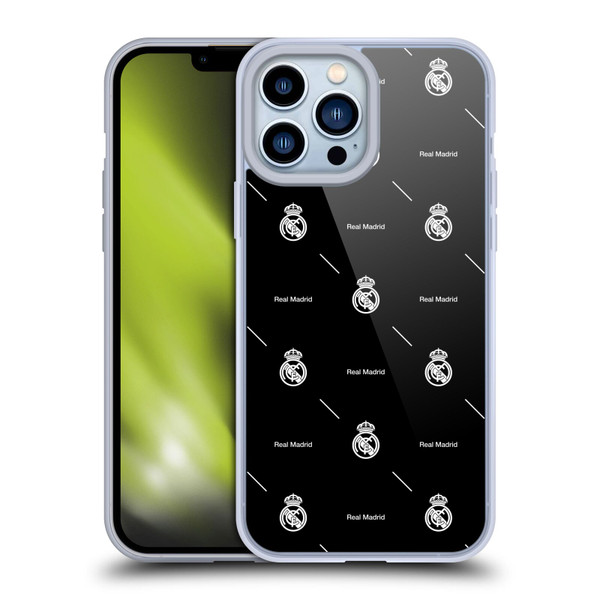 Real Madrid CF Legend White Logo Pattern Soft Gel Case for Apple iPhone 13 Pro Max