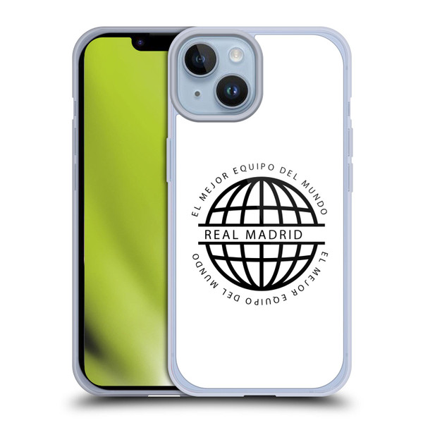 Real Madrid CF Legend Black Logo Soft Gel Case for Apple iPhone 14