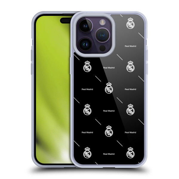Real Madrid CF Legend White Logo Pattern Soft Gel Case for Apple iPhone 14 Pro Max