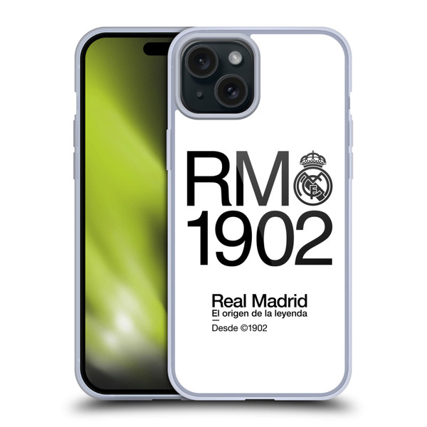 Real Madrid CF Legend RM 1902 Soft Gel Case for Apple iPhone 15 Plus