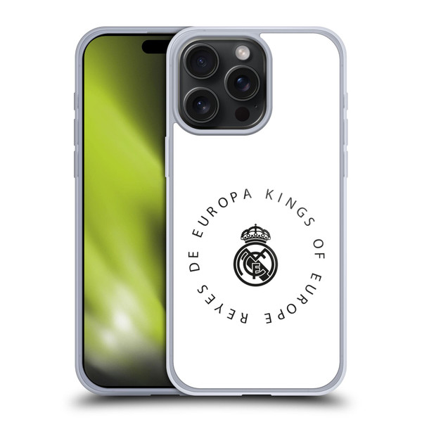Real Madrid CF Legend Europa Kings Soft Gel Case for Apple iPhone 15 Pro Max