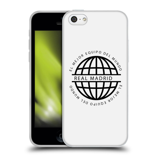 Real Madrid CF Legend Black Logo Soft Gel Case for Apple iPhone 5c