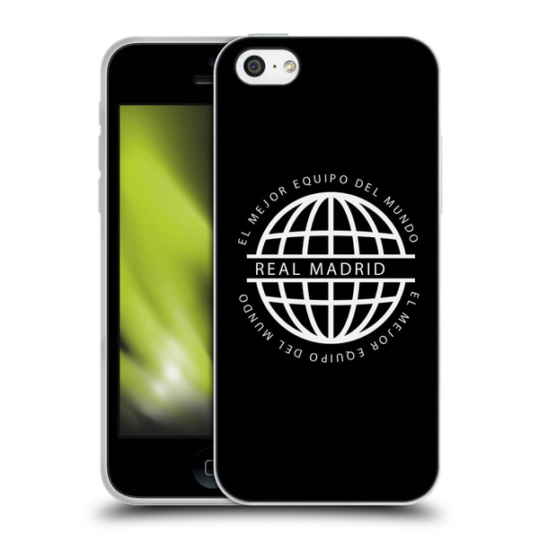 Real Madrid CF Legend White Logo Soft Gel Case for Apple iPhone 5c