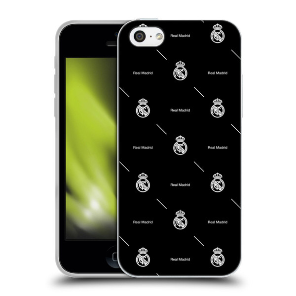Real Madrid CF Legend White Logo Pattern Soft Gel Case for Apple iPhone 5c