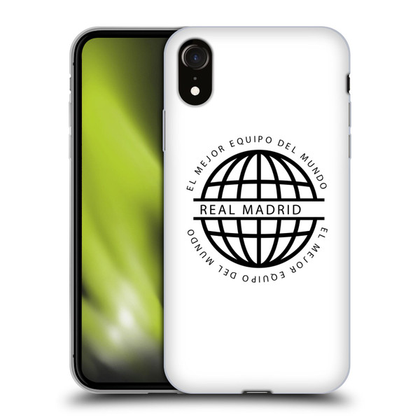 Real Madrid CF Legend Black Logo Soft Gel Case for Apple iPhone XR