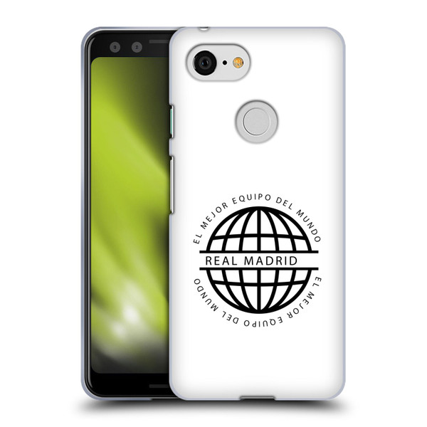 Real Madrid CF Legend Black Logo Soft Gel Case for Google Pixel 3