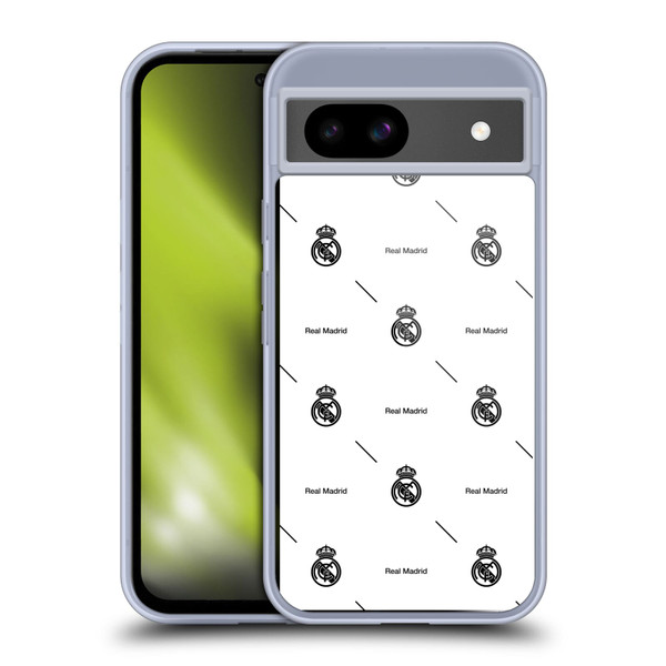 Real Madrid CF Legend Black Logo Pattern Soft Gel Case for Google Pixel 8a