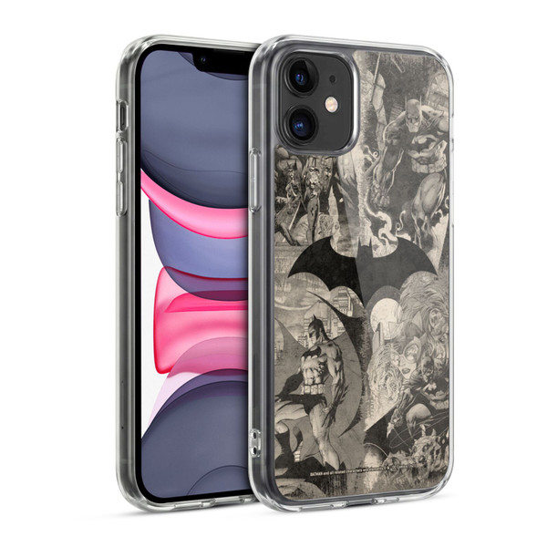 Batman DC Comics Hush Logo Collage Distressed Soft Gel Case for Apple iPhone 11