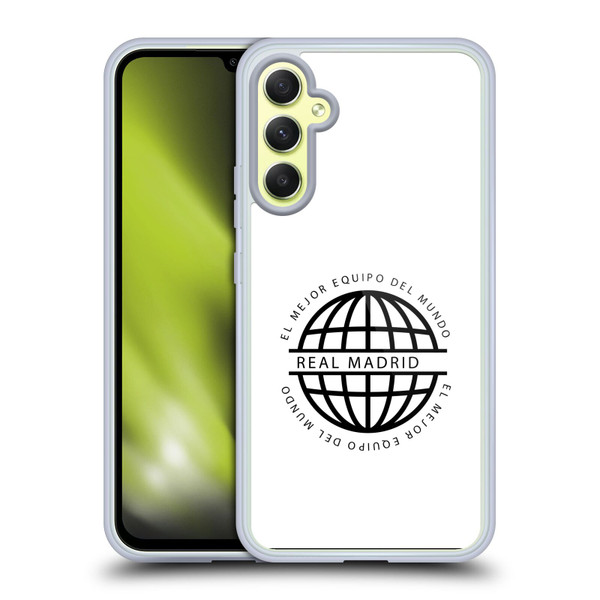 Real Madrid CF Legend Black Logo Soft Gel Case for Samsung Galaxy A34 5G