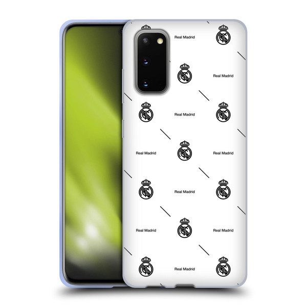 Real Madrid CF Legend Black Logo Pattern Soft Gel Case for Samsung Galaxy S20 / S20 5G
