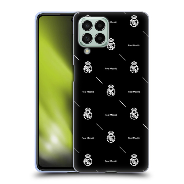 Real Madrid CF Legend White Logo Pattern Soft Gel Case for Samsung Galaxy M53 (2022)