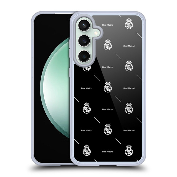 Real Madrid CF Legend White Logo Pattern Soft Gel Case for Samsung Galaxy S23 FE 5G