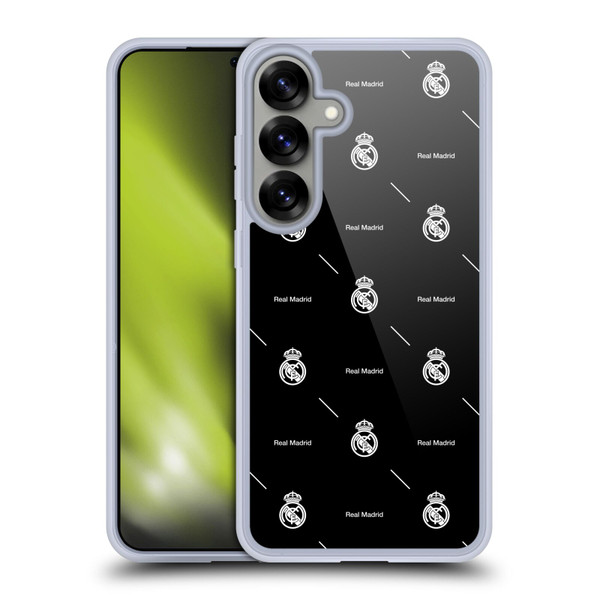 Real Madrid CF Legend White Logo Pattern Soft Gel Case for Samsung Galaxy S25+