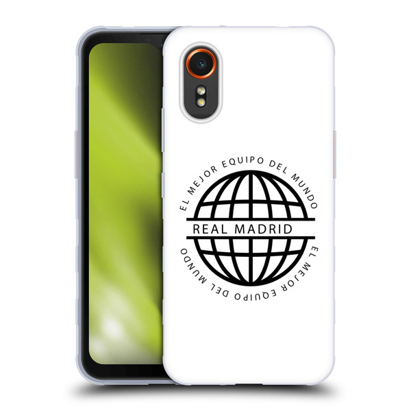 Real Madrid CF Legend Black Logo Soft Gel Case for Samsung Galaxy Xcover7 5G