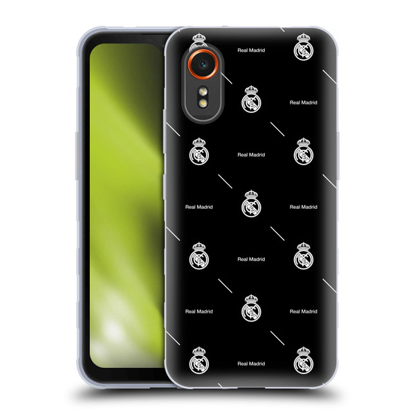 Real Madrid CF Legend White Logo Pattern Soft Gel Case for Samsung Galaxy Xcover7 5G