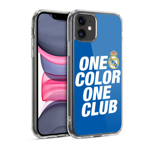 Real Madrid CF Origin One Color Soft Gel Case for Apple iPhone 11