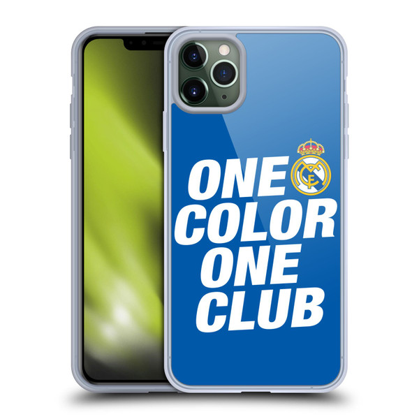 Real Madrid CF Origin One Color Soft Gel Case for Apple iPhone 11 Pro Max
