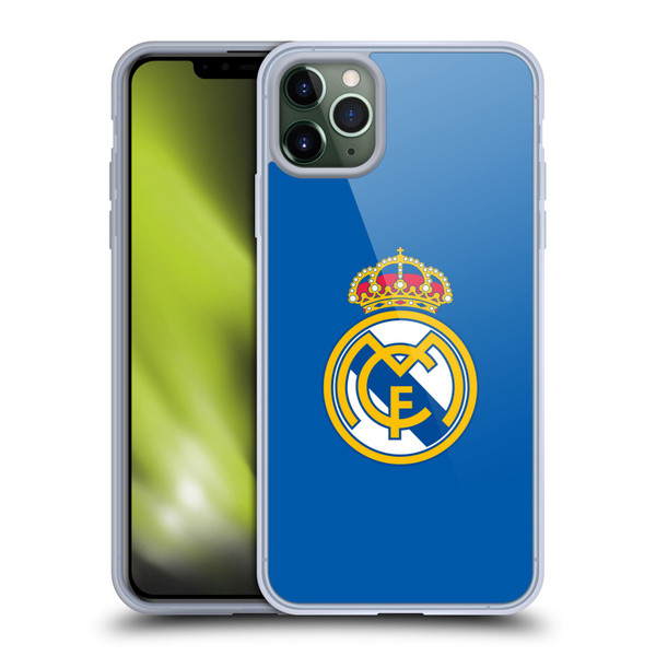 Real Madrid CF Origin Plain Logo Blue Soft Gel Case for Apple iPhone 11 Pro Max