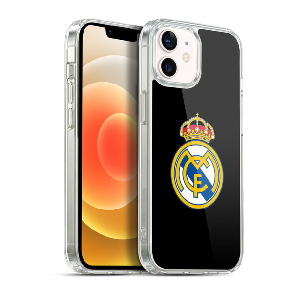 Real Madrid CF Origin Plain Logo Black Soft Gel Case for Apple iPhone 12 / iPhone 12 Pro & MagSafe
