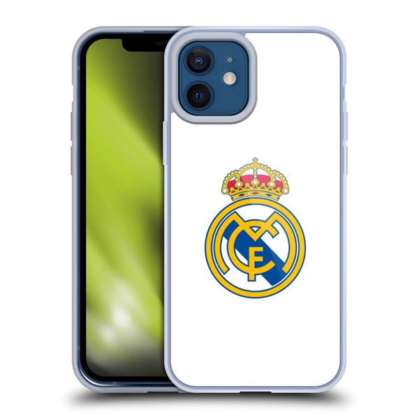 Real Madrid CF Origin Plain Logo White Soft Gel Case for Apple iPhone 12 / iPhone 12 Pro