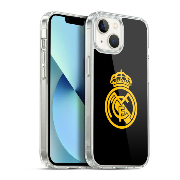 Real Madrid CF Origin Gold Logo Soft Gel Case for Apple iPhone 13